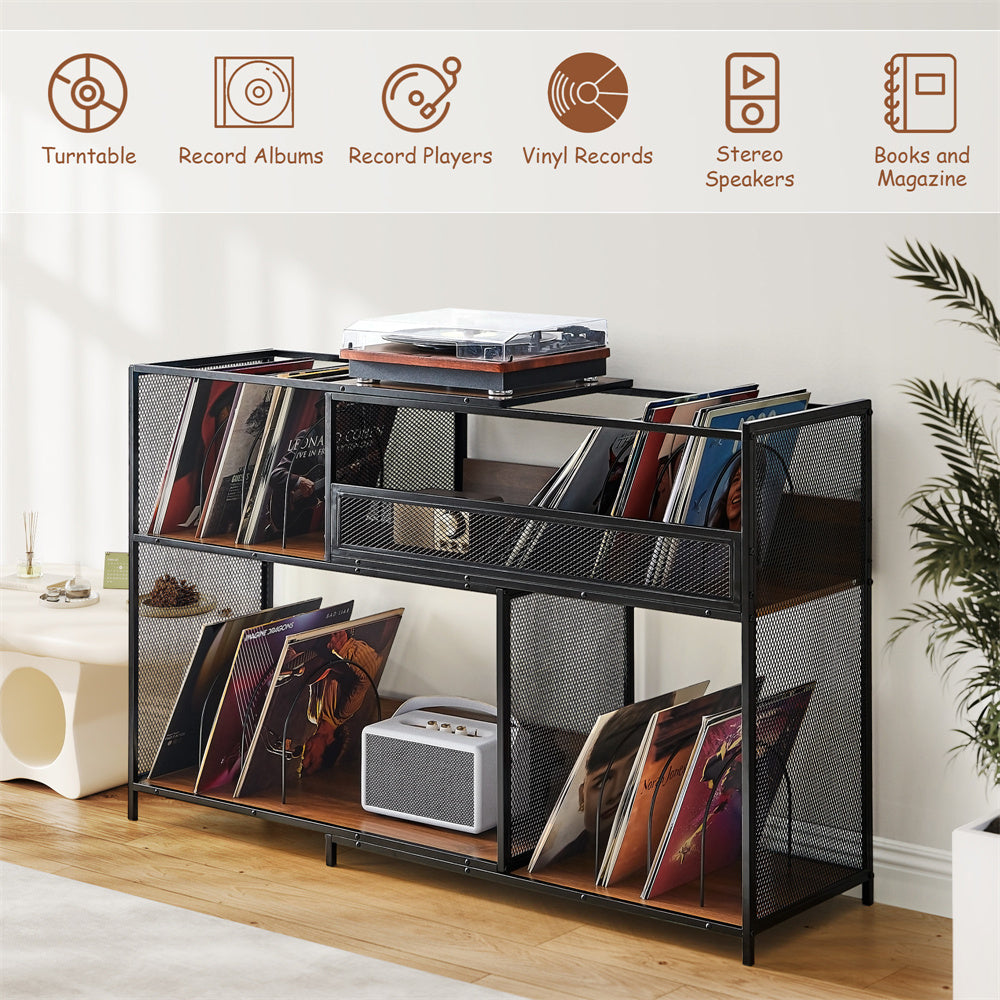 Expandable Record Player Stand