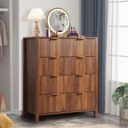 Fluted 4 Drawer Dressers for Bedroom, 30" Wide Modern Chest of Drawer with 4 Big Drawers
