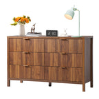 Fluted 6 Drawer Dressers for Bedroom, 48" Wide Modern Chest of Drawer with 6 Big Drawers