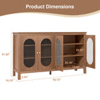 Modern Storage Cabinets with 4 Doors and Adjustable Shelves Buffet Cabinet for Kitchen Dining Room Living Room Bedroom
