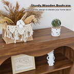 70" Tall Bookcase 6 Tier Wooden Bookshelf with Open Storage for Office