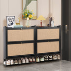 YOCWO Shoe Storage Cabinet with Flip Drawers for Entryway, Shoe Rack Organizer with Open Shelf