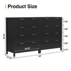 Fluted 4 Drawer Dressers for Bedroom, 30" Wide Modern Chest of Drawer with 4 Big Drawers
