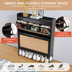YOCWO Shoe Storage Cabinet with Flip Drawers for Entryway, Shoe Rack Organizer with Open Shelf