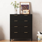 Fluted 4 Drawer Dressers for Bedroom, 30" Wide Modern Chest of Drawer with 4 Big Drawers