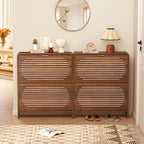 YOCWO Shoe Storage Cabinet with 2 Flip Drawers for Entryway, Shoe Rack Organizer with Printed Oval Line Pattern