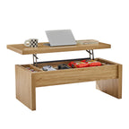YOCWO Lift Top Coffee Table with Storage, Rectangle Coffee Table with Thicken Wood Table Top and Base