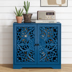 Accent Cabinet with Hollow Carved Door for Entryway Hallway