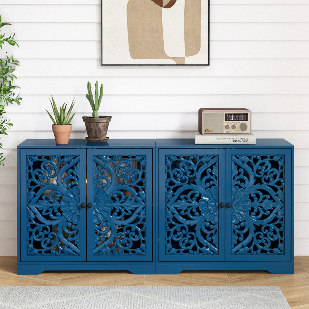 Accent Cabinet with Hollow Carved Door for Entryway Hallway