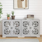 Accent Cabinet with Hollow Carved Door for Entryway Hallway