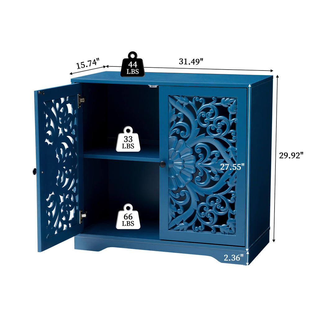 Accent Cabinet with Hollow Carved Door for Entryway Hallway
